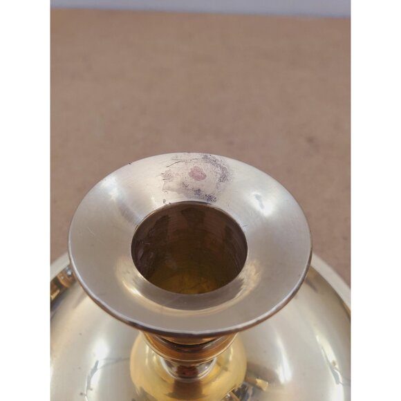 Vintage Brass Candle Holder - Brass Candlestick Holder - Brass Chamberstick - - Picture 4 of 10